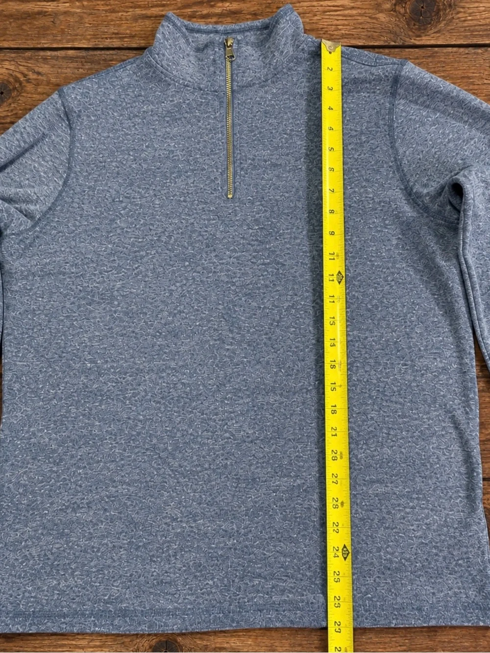 GAP Men’s Large Heather Blue-Gray Quarter Zip Pullover Sweater